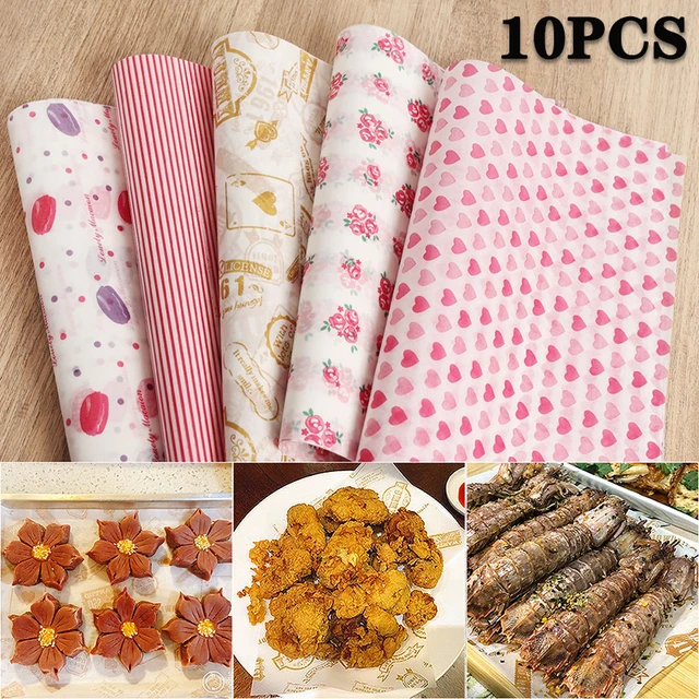 50 Pcs Of Oil Proof Wax Paper Food Grade Sandwich Wrapping Coated Paper  Burger Candy Wrapping Greaseproof Wax Paper Baking Tools - AliExpress
