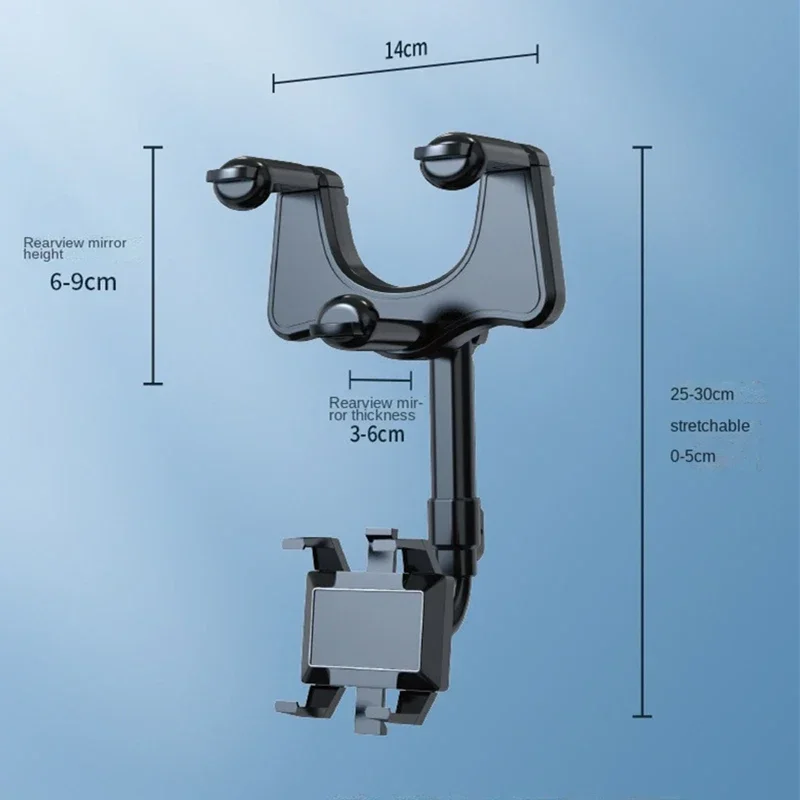 360&deg; Car Phone Holder for Car Mount Phone and GPS Support Rotating Adjustable Telescopic Stand