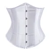Gothic Sexy Underbust Corset Waist Trainer Slimming Lingerie Shapewear Women Lace-up Girdling Corselete Faja Body Shaper Clothes - 2-9015 White, 6XL