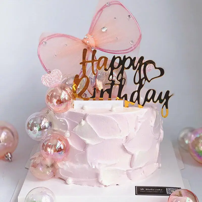 10pcs 투명 레이저 볼 케이크 토퍼 베이킹 장식품 웨딩 베이비 샤워 생일 파티 용품 크리스마스 트리 장식
