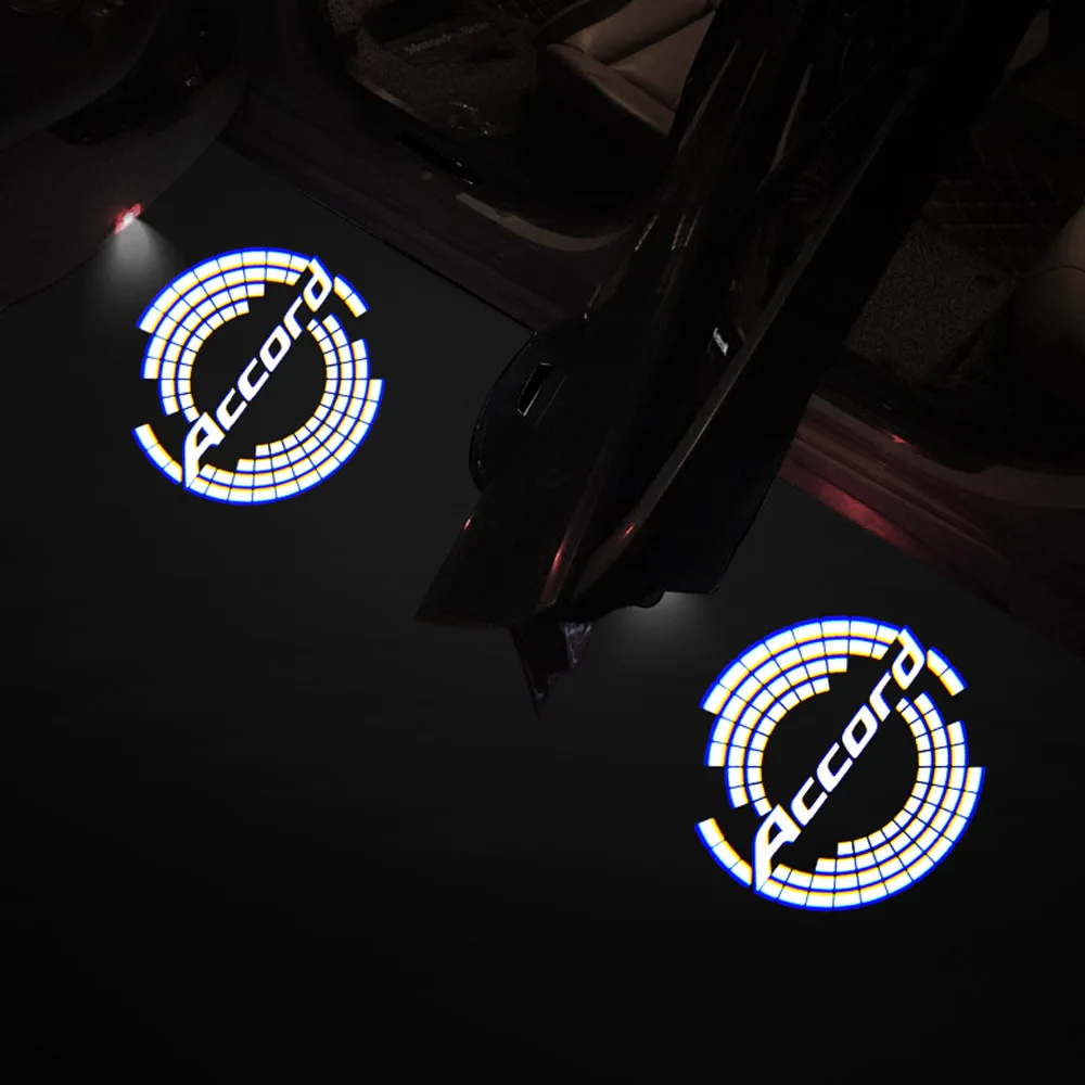 2pcs LED Laser Projector Lamp Accord Logo Light For Honda CR-Z Spirior Elysion Odyssey Car Styling Door |