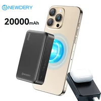 NEWDERY 20000mAh Magnetic Power Bank PD 20W Wireless Fast Charging for iPhone 15/14/13/12/Pro Max/Pro/Plus/Mini/ AirPods 3/2/Pro 1
