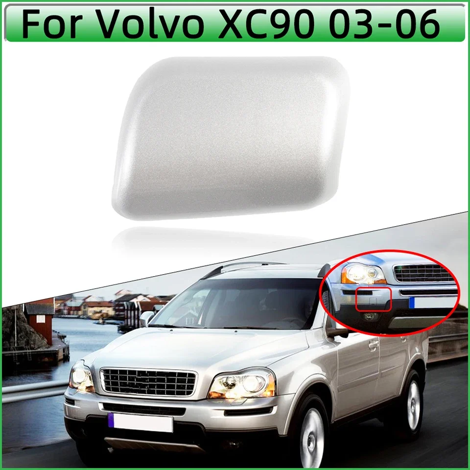 Car Front Bumper Headlight Washer Cover Cap For VOLVO XC90 2003 2004 2005 2006 30698208 30698209 Headlamp Jet Spray Lid Garnish