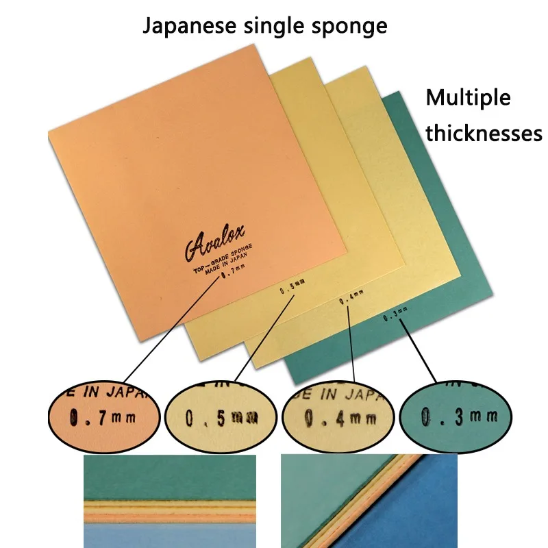 Table tennis sponge ultra thin 0.3-2.2mm random color for long pimples Japanese sponge ping pong quickly offensive
