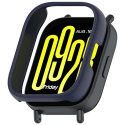 Enhanced Protective PC Case with Hollow Bumper Shell and Screen Cover for Redmi watch 5 active (Midnight blue)