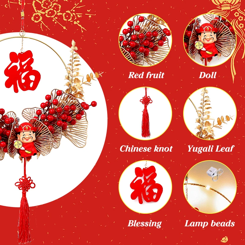  44Pcs Happy Chinese New Year Decorations 2024 Hanging