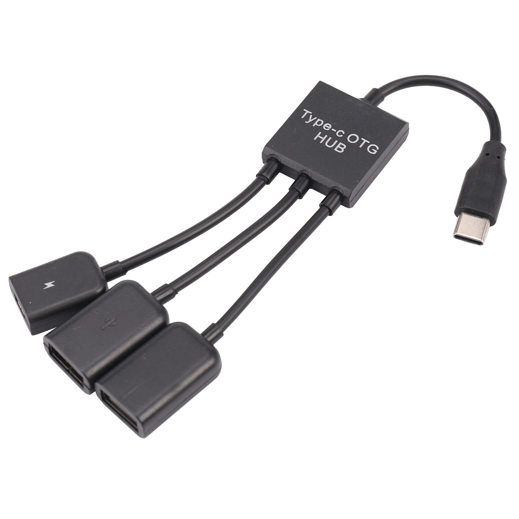 

USB 3.1 Type C папа на 2 Dual USB A 2,0 Мама + Micro-USB мама 3 в 1 OTG концентратор