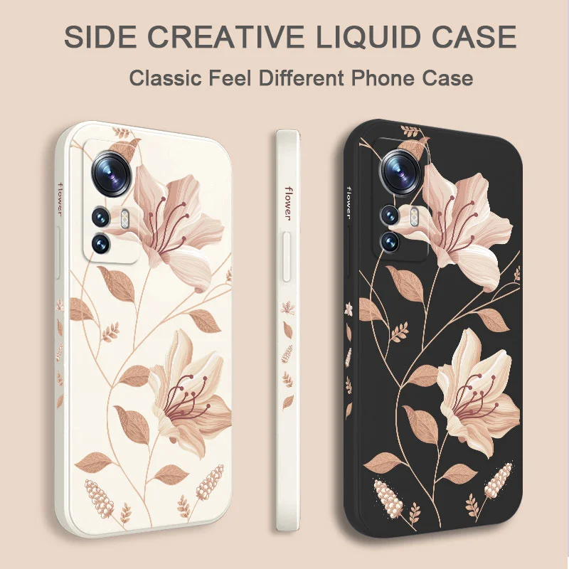 Delicate Blossoms Phone Case For Xiaomi Mi 15T 14T 14 13 13T 12 12T 11 11T Ultra 10 10T Pro Lite 5G Liquid Silicone Cover — view 3
