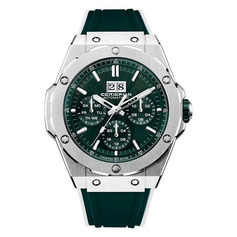 2025 Man Mechanical Watches for Men Sport Analog Automatic Wristwatches with Silicone Strap Stainless Steel Waterproof Reloj - 3