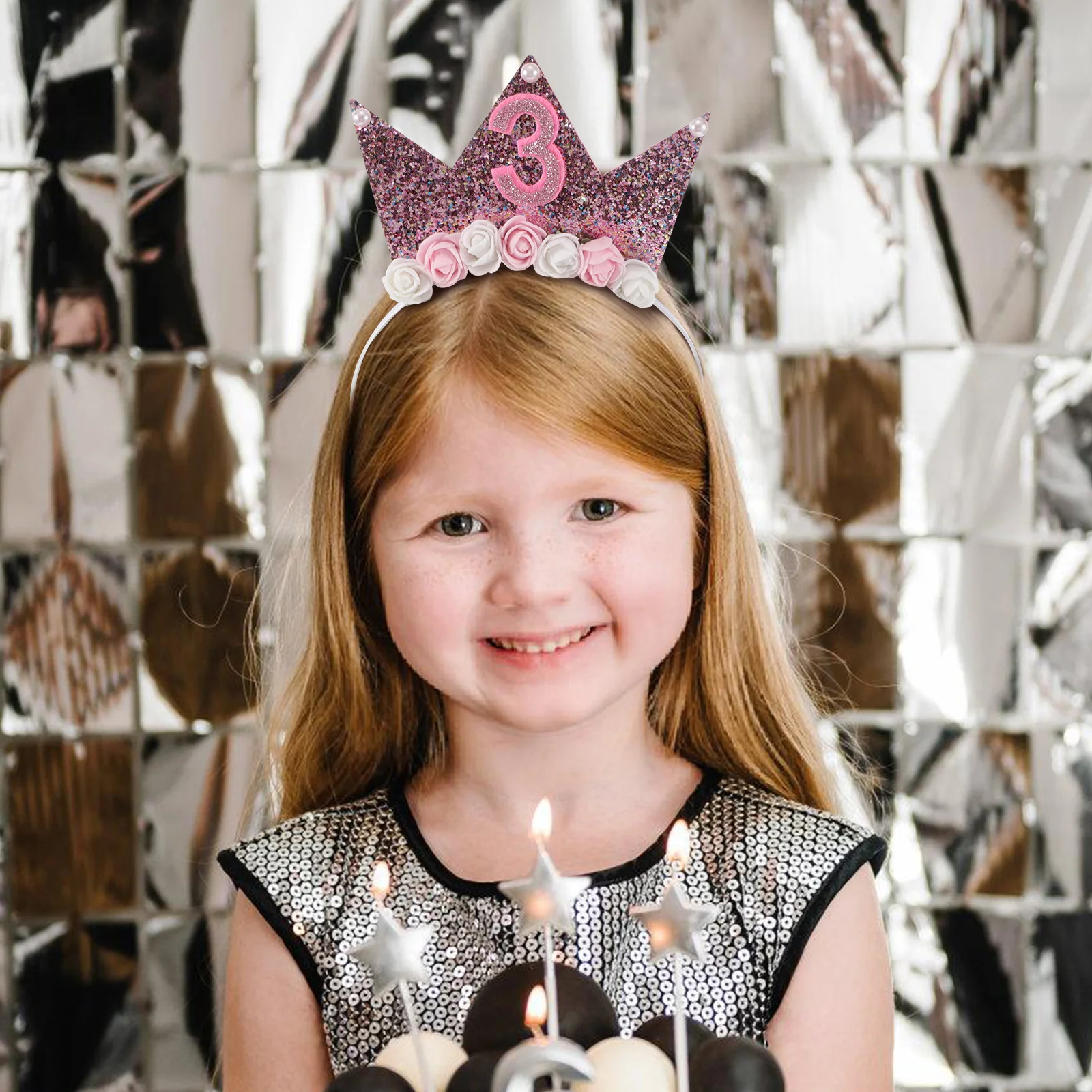 Girls Birthday 3rd Hair Decoration Hair Festive Accessories Party Celebration Crown Supply Infant Decoration