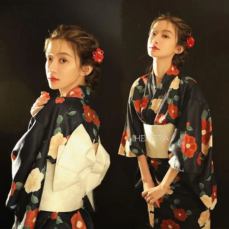 

Kimono Women Japanese Traditional Yukata Haori Kimonos Cosplay Blouse Gown Female Summer Fashion Photography Clothes Party Dress