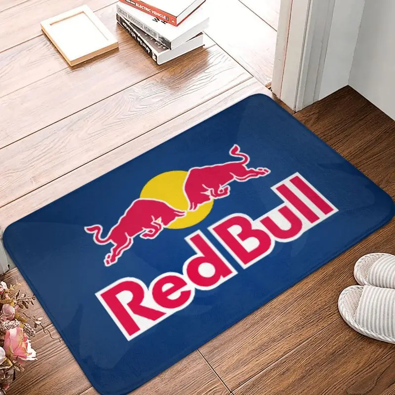 Rosso Double-Bull Front Floor Door Ingresso Mat Cucina Esterna Bagno Zerbino Wc Tappeto Tappeto
