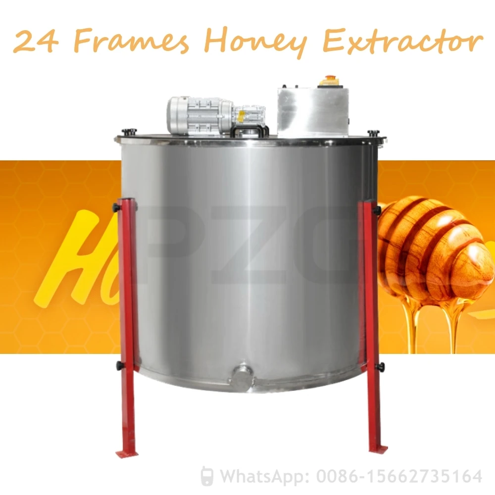220V 110V Electric 12 Frames 24 Frames Auto Reverse Reversible Honeycomb Honey Extractor Beekeeping Equipment