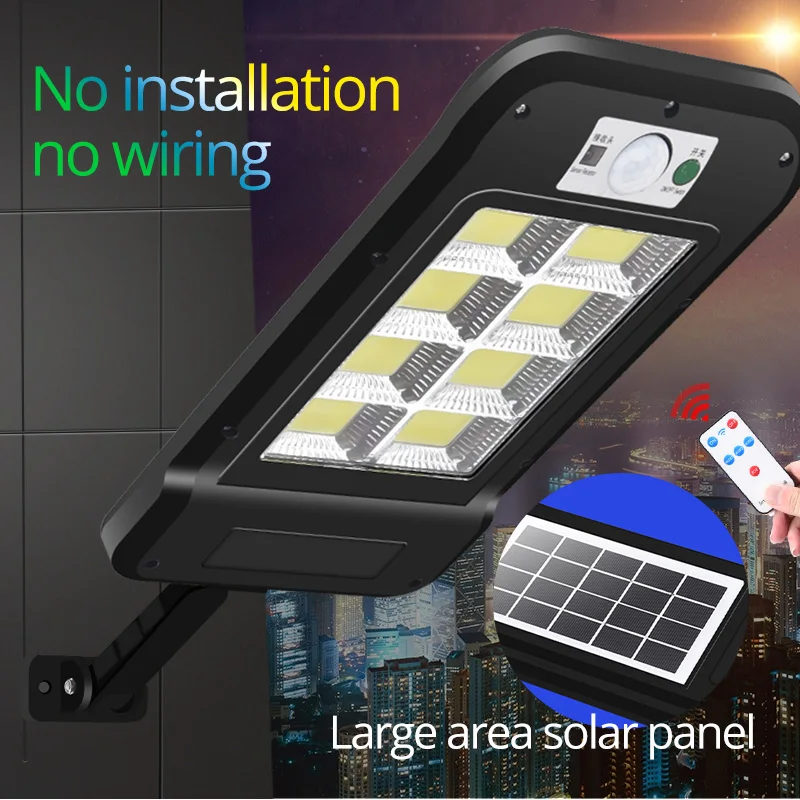 9000W Solar Street Light – Commercial Parking Lot Light With Motion Sensor, Remote, IP66 Waterproof