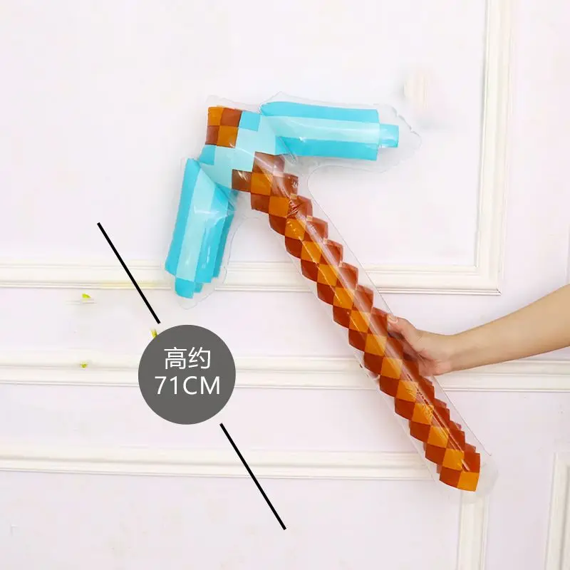 Minecraft Inflatable Sword Minecraft Birthday Decorations Lqucwepp 10-PC Inflatable Sword Set ...