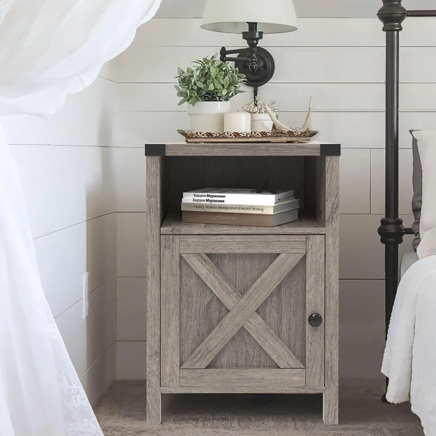 Barn Door Accent Table Set 2