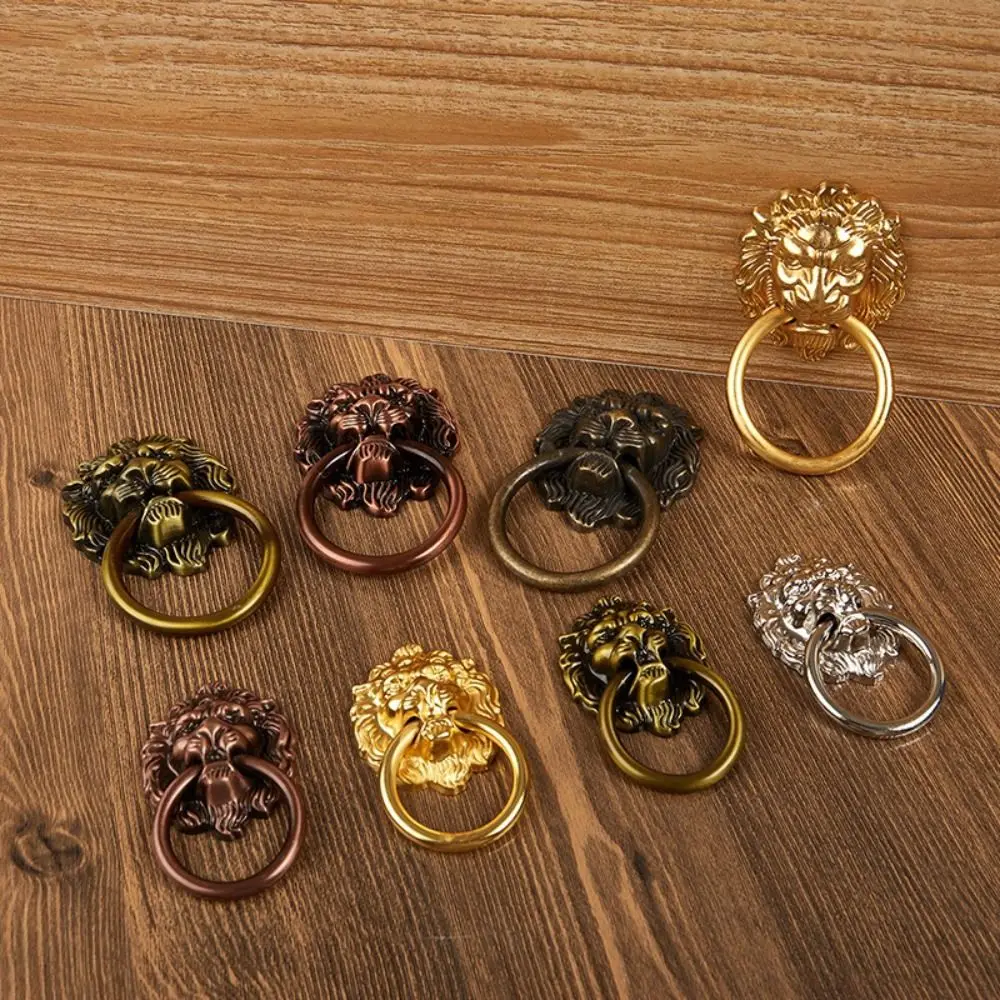 Zinc Alloy Lion Head Door Handle Kitchen Cabinet Pull