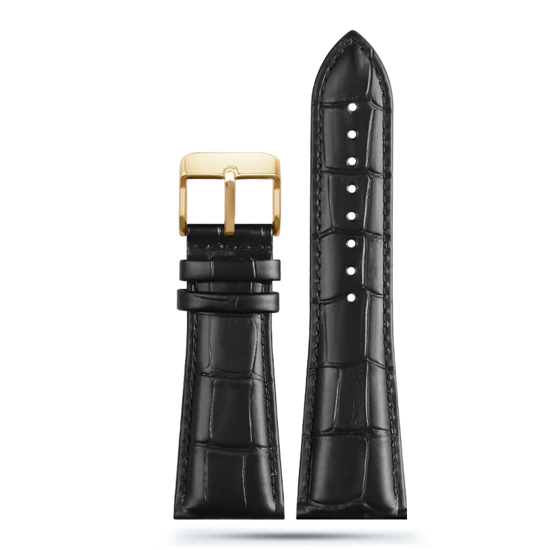 Large Width Genuine Leather Watch Strap