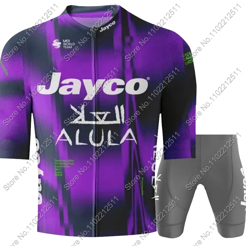 Jayco Alula 2025 Team Cycling Jersey Set Men Short Long Purple Clothing Road Bike Shirts Suit Bicycle Bib Shorts MTB Maillot 4