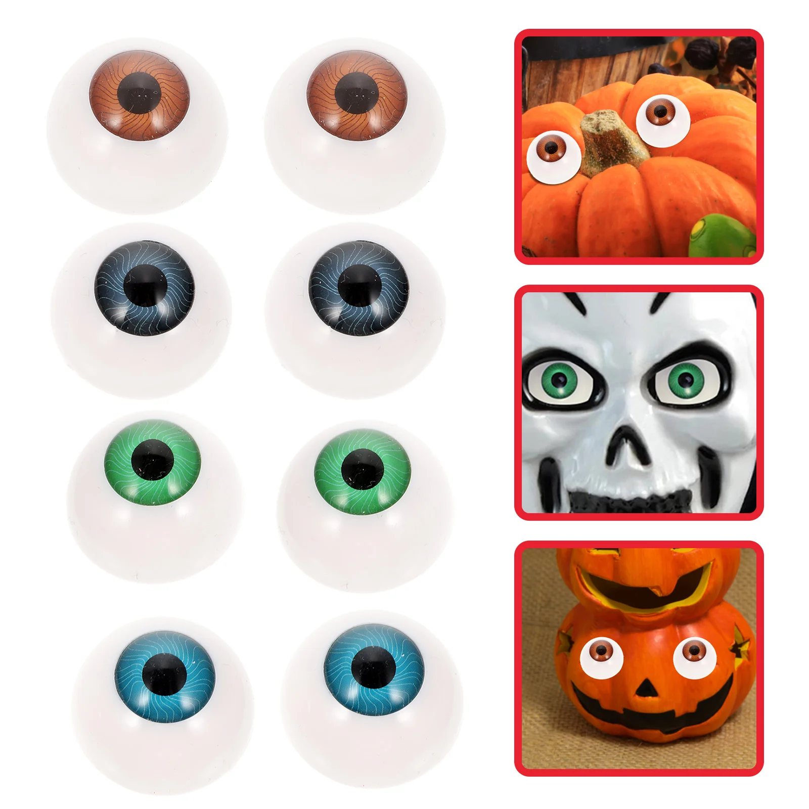 Toyandona Plastic Accessory Accessory Fake Accessory Half Round Acrylic Eyes Diy Crafts Halloween Props
