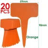 20PCS Plant Markers Plastic Waterproof Labels Stakes 59*98MM Garden Bonsai Succulent Seeding Thick Tag Sign on Soil Paint Sticks 6