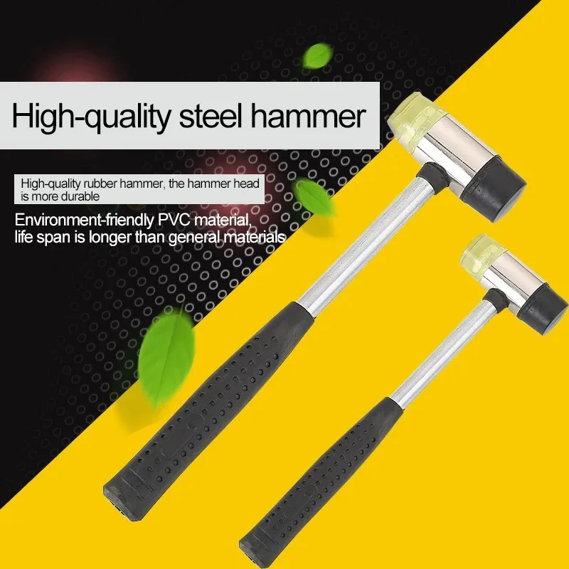Double Face Soft Tap Rubber Hammer 25/30/35/40/45mm Multifunctional Glazing Window Beads Hammers Nylon Head Rubber Mallet 5