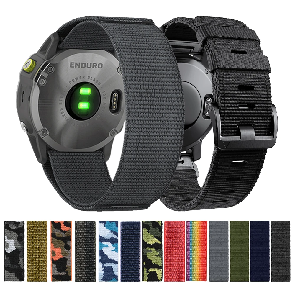 Braided Nylon Loop Strap Bracelet Watchband (22mm/26mm)