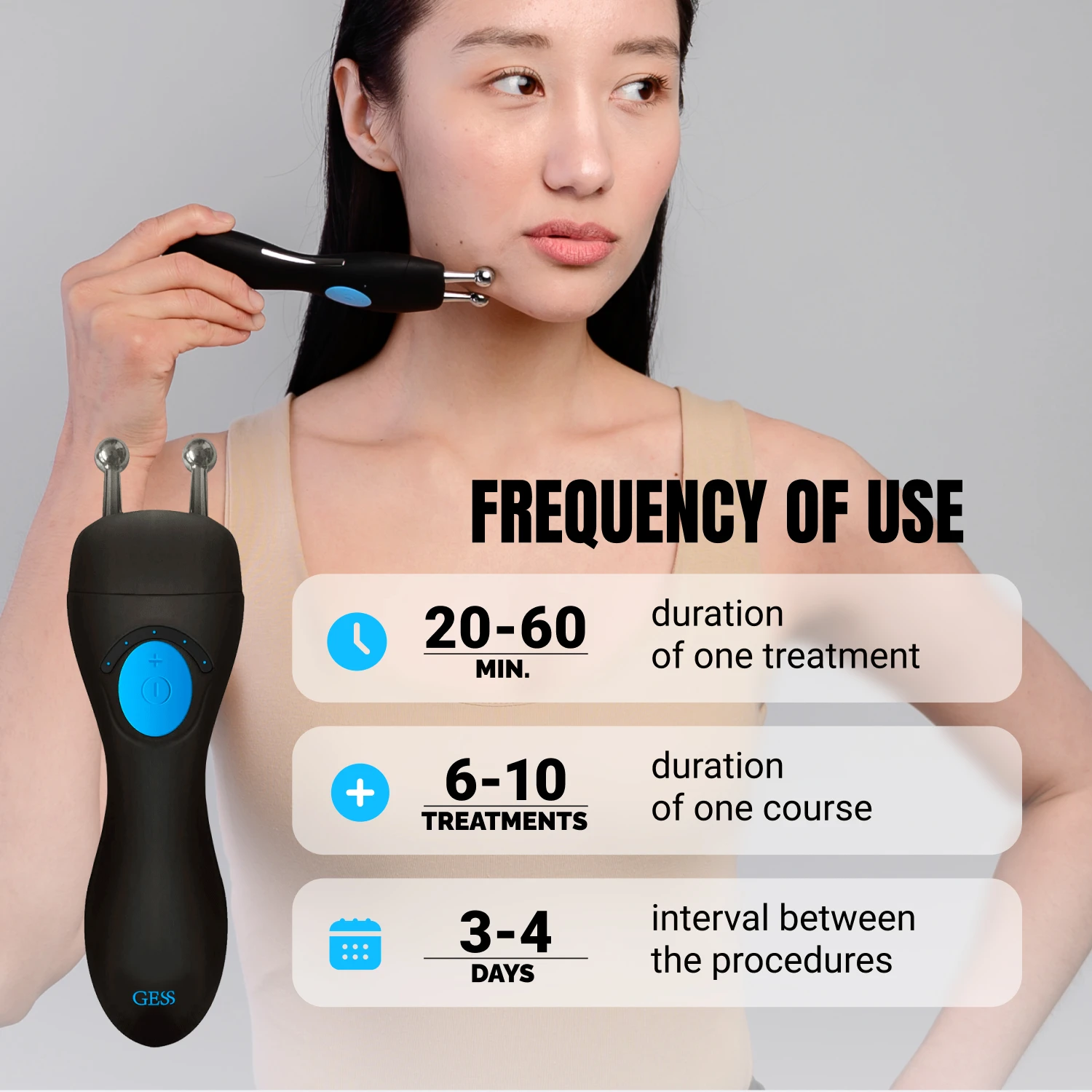 GESS Microcurrent Facial Device, Face Lift Massager Anti Aging Skin and Neck Care Beauty Tools for Home,Office 5