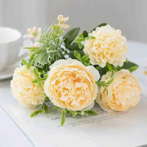 1Pc Artificial Flowers Chrysanthemum Peony Festival Accessory Home Room Table Arrangement Wedding Wreath Brial Bouquet Decor - Image 11