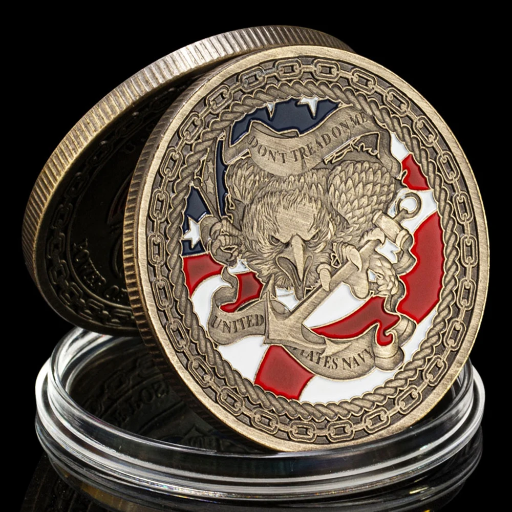 

Сувенир морских вождей США, коллекционный подарок, памятная монета с медным покрытием