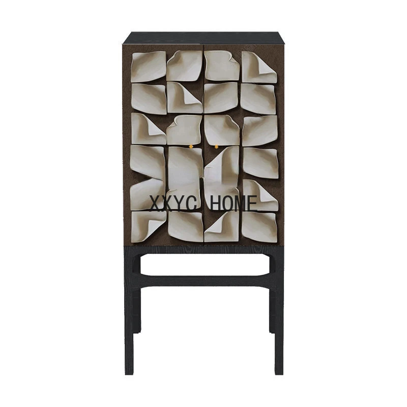 

Simple Modern Light Luxury Solid Wood Home Decoration Wall-Mounted Chest of Drawers Living Room Storage Sideboard Cabinet