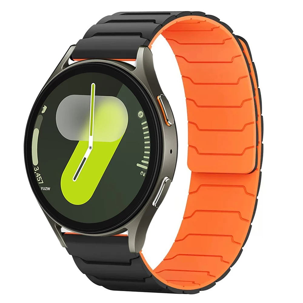 Magnetic Silicone Smartwatch Strap - 20mm/22mm Adjustable Band