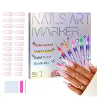 12-цветный набор ручек для дизайна ногтей, 3D ручка для дизайна ногтей, водостойкие быстросохнущие лакированные ручки для самостоятельного рисования ногтей, рисования точечной подводки