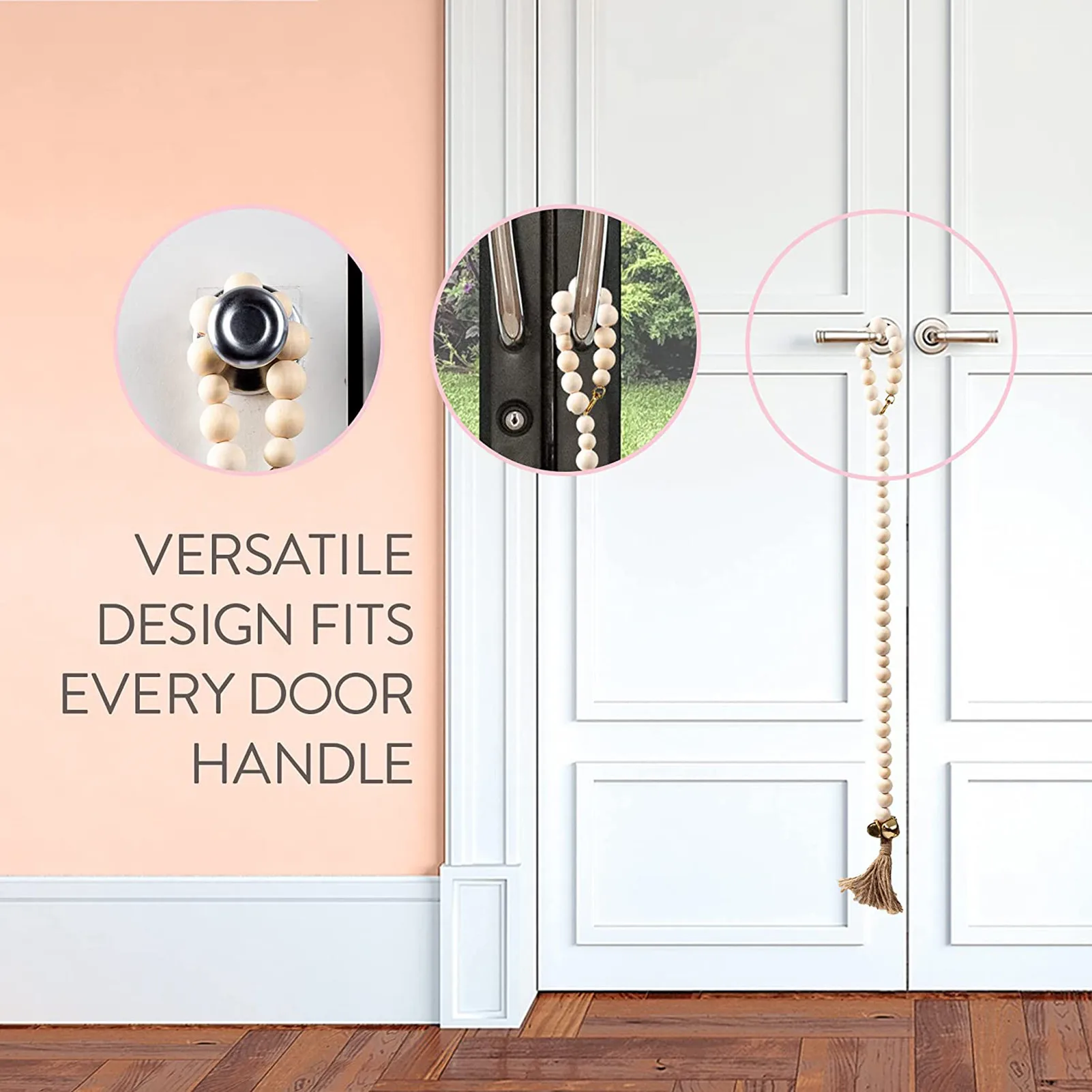 Dog Bell For Door Potty Training Pet Dog Doorbells Puppy Bells For Door Knob Pet Interactive Doorbell Wooden Beads / Woven Rope