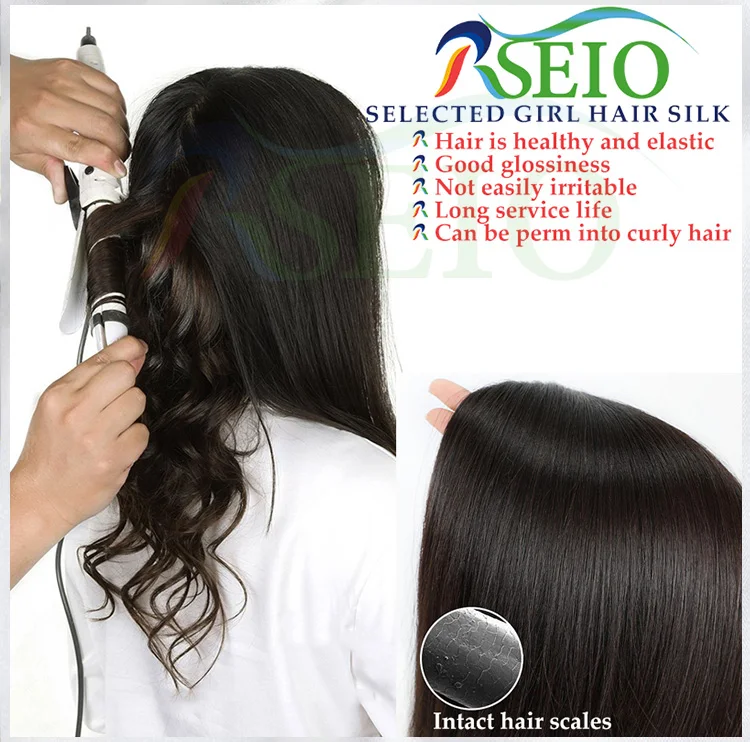 RESIO Straight I Tip Hair Extensions Natural Real Human Fusion Hair Extensions Keratin Capsule Thick End