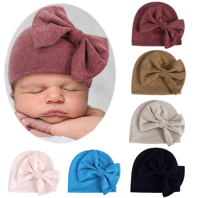 Turban pour bébé, 18 couleurs, chapeau pour fille et garçon, bandeau chaud  - AliExpress