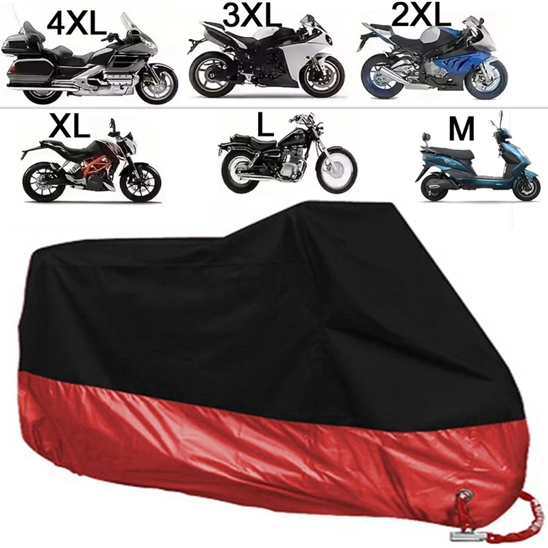 Premium Silver Motorcycle Cover - Waterproof, UV Protection, Outdoor Dustproof, Rain Resistant