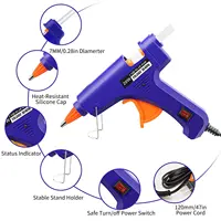 20W Hot Melt Glue Gun Household Industrial Mini Guns Electric Heat Temperature Tool With 7mm Glue Sticks 2
