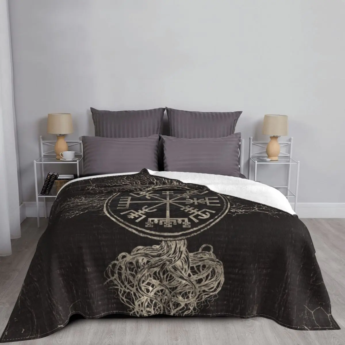 Vegvisir And Tree Of Life Yggdrasil ��� �ε巯�� ���� �ö��� ����ŷ ��ħ�� ������ ��� ���� �߿� ħ�� ħ�뺸