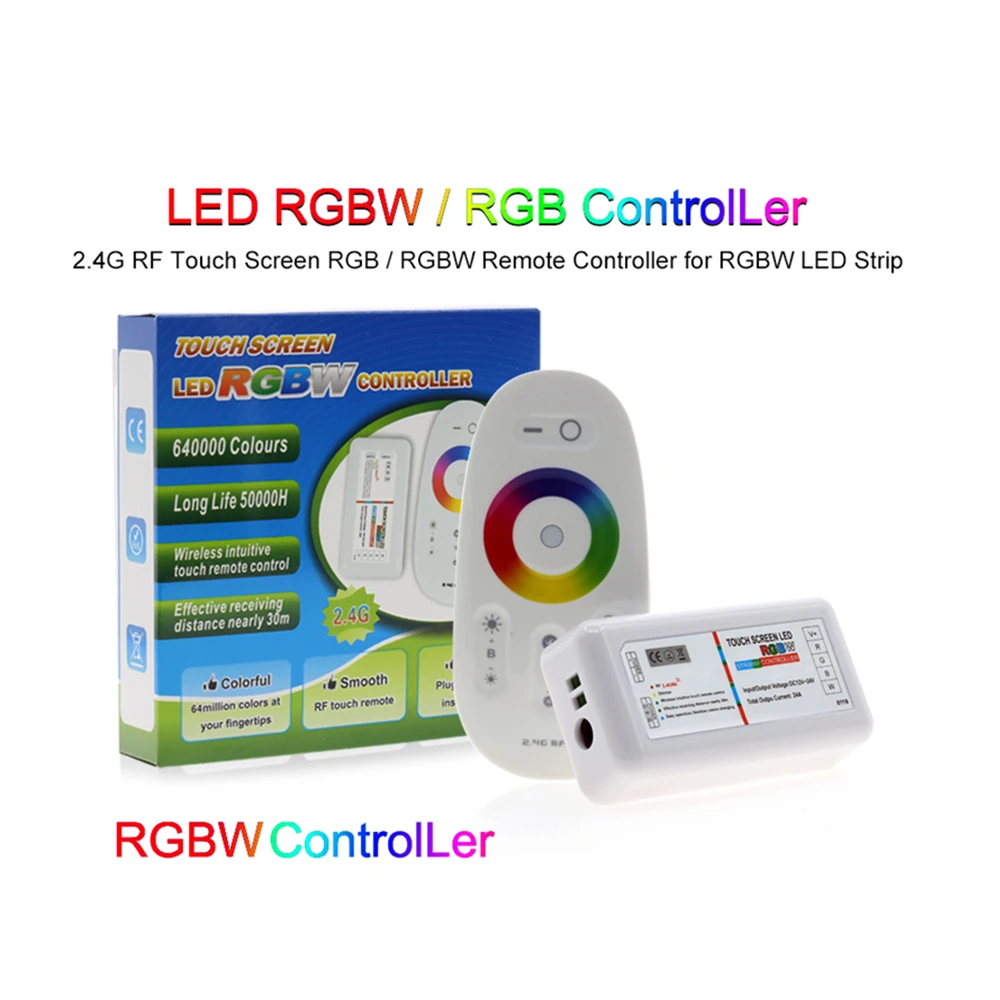 RGB RGBW LED Ʈ Ʈѷ, RF ġ ũ,    , LED  , 2.4G, 15  30m  Ÿ
