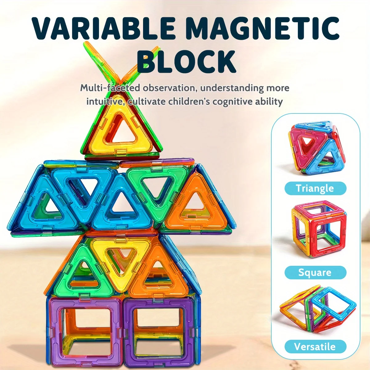 Magnetic Blocks Building Toys, Improve Creativity Hands-on Ability DIY Build Design Hands-on Brain Toy, Best Gifts for Boys and - 3