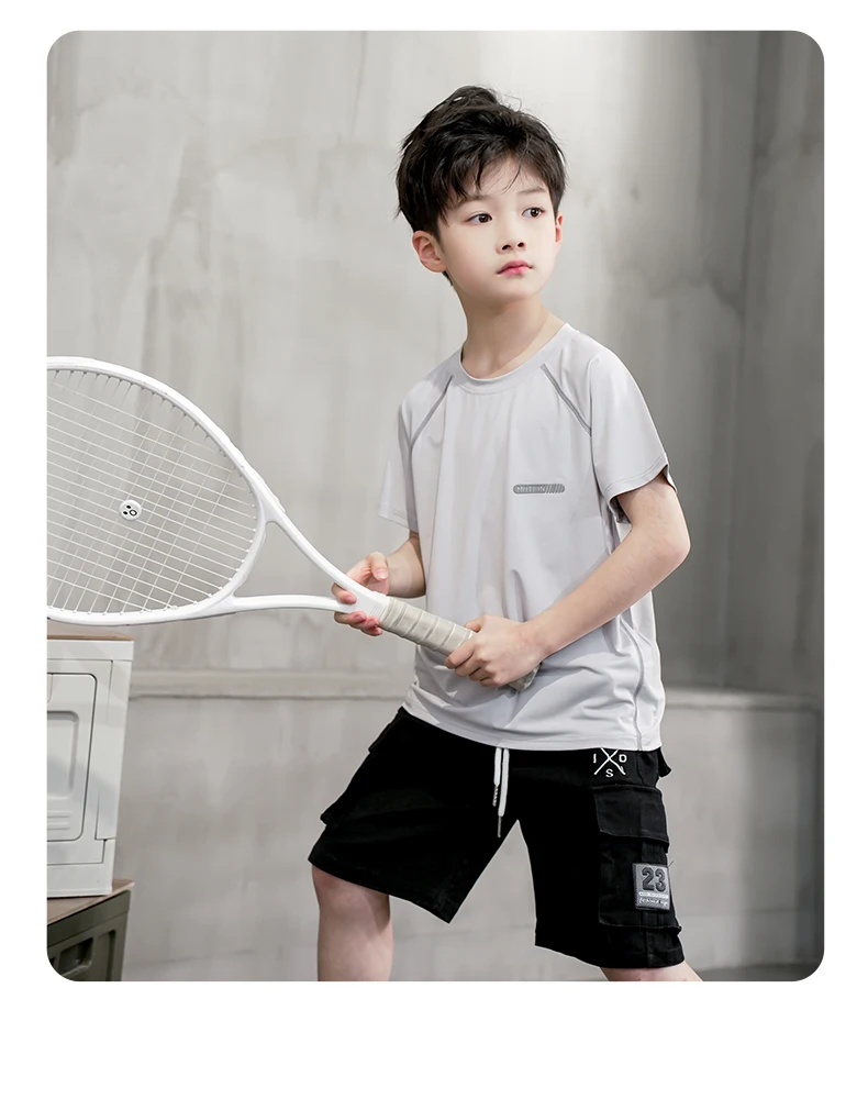 Boys Sports Wear Clothes Girls Sportswear for Kids T-shirt Toddler 4 to 12 Years Mesh Breathable Blue Pink Tees 20 S8068520a1e2a42c0ab2733a80f69d36fo
