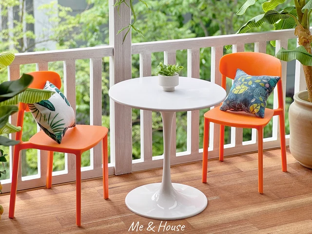 1/6 doll house model furniture accessories mini model Dining Chair（set of two chairs） 3