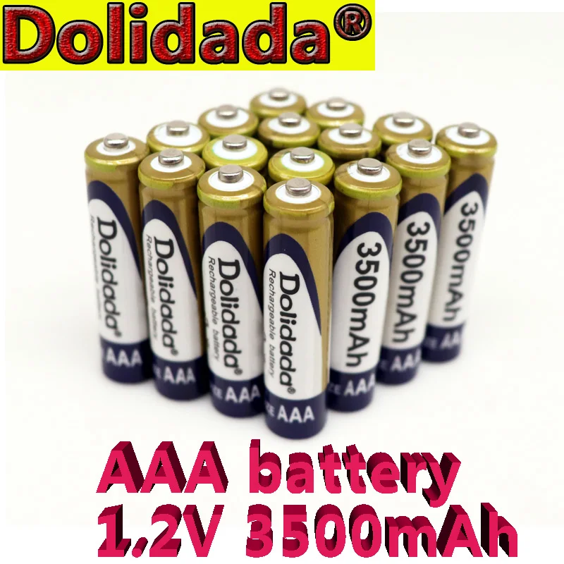 Dolidada 1.2V AAA battery 3500mAh Ni-MH Rechargeable aa Battery For CD/MP3 players torches remote controls |