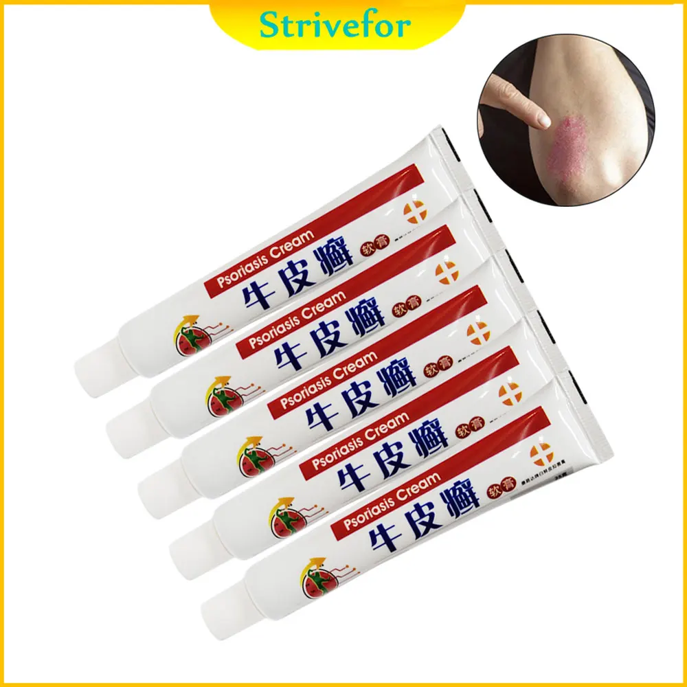 

5pcs Psoriasis Cream Eczema Ointment Herbal Antibacterial Medical Plaster Effective Anti-itch Relief Dermatiti Urticaria Unguent