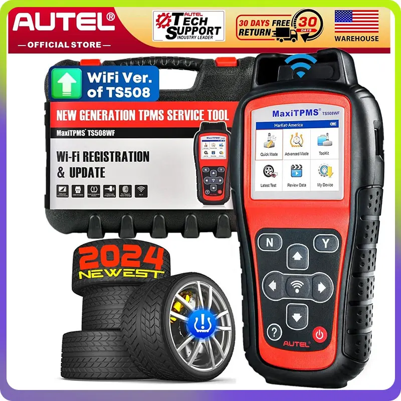 Диагностический инструмент Autel MaxiTPMS TS508WF TPMS, инструмент для диагностики шин, версия Wi-Fi TS508, 2024
