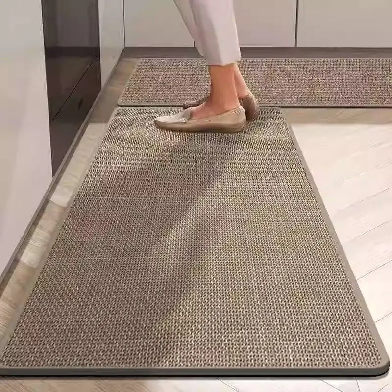 Description Picture 3 of itemSolid Color Kitchen Linen Diatomaceous Earth Two-piece Set Absorbent Foot Quick-dry Non-slip Easy Care Floor Mat Carpet Rug