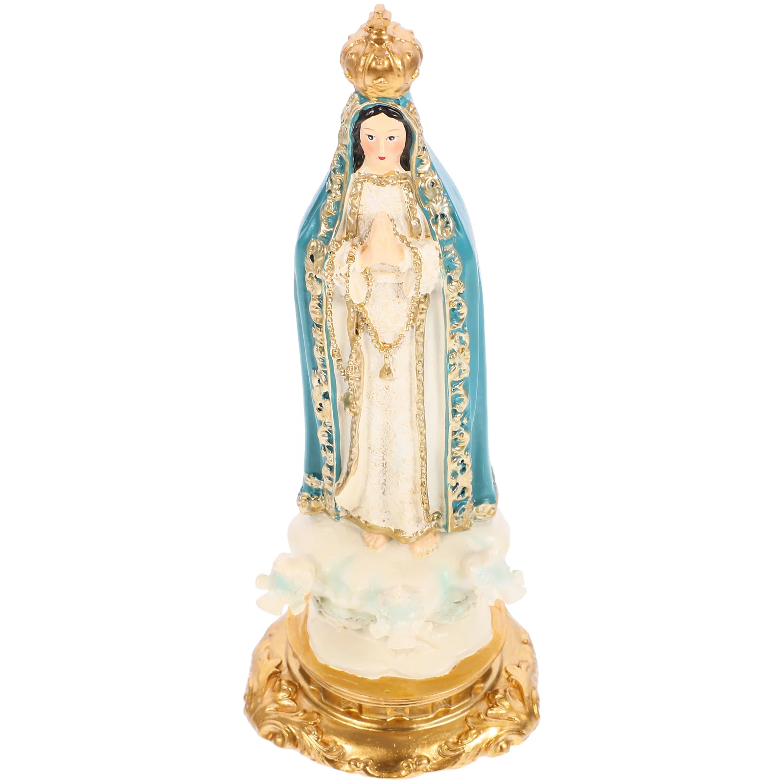 

Saint Statue Ornaments Desktop Virgin Mary Adornment Catholicism Resin Craft Madonna Decoration Tabletop