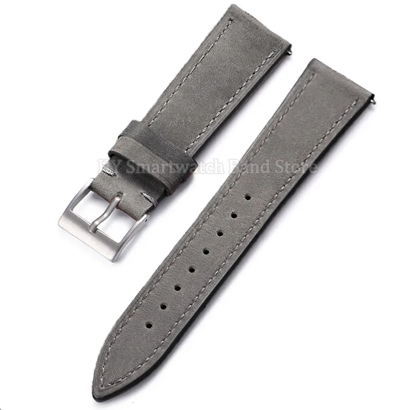Elegant Universal Leather Watch Strap - Quick Release Fashion Band in Black and Brown