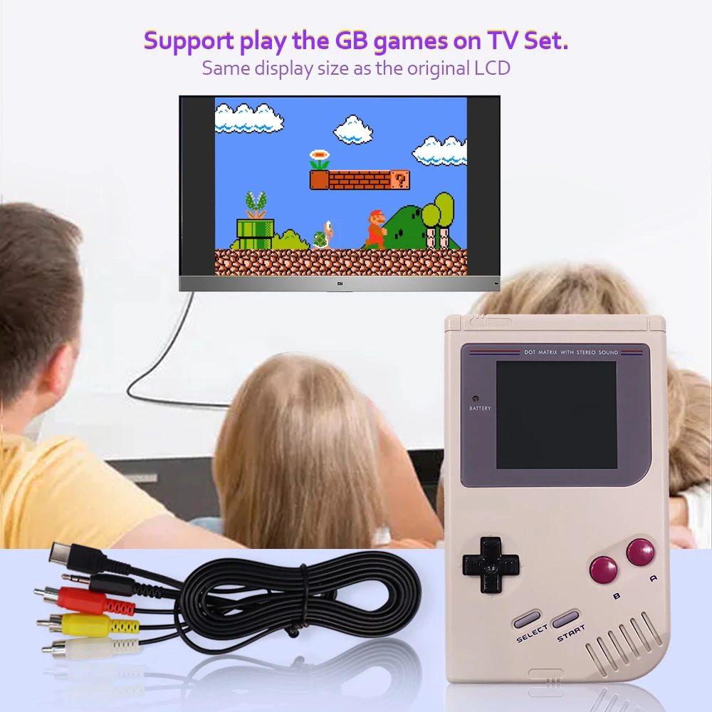 V5 TV Version OSD Menü Volle Größe REIßT Hintergrundbeleuchtung LCD Für  GameBoy DMG GB DMG Konsole Und Pre cut shell fall|Ersatzteile & Zubehör| -  AliExpress
